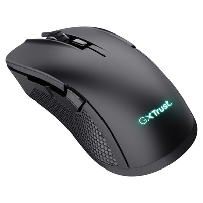 Trust GXT 931 YBar kabellose Gaming-Maus (schwarz, 200–7.200 dpi, 2,4 GHz Bluetooth USB)