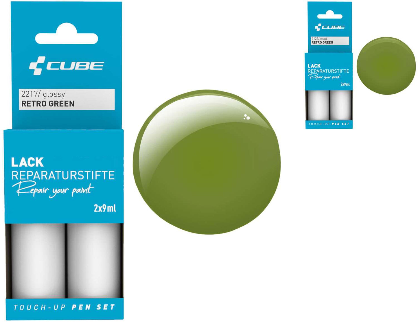 Cube Lackstift-Set Retro-Grün