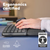 Drahtlose ergonomische Trust Keyra-Tastatur (schwarz, US-Layout, Bluetooth 2,4 G USB) - afbeelding 13