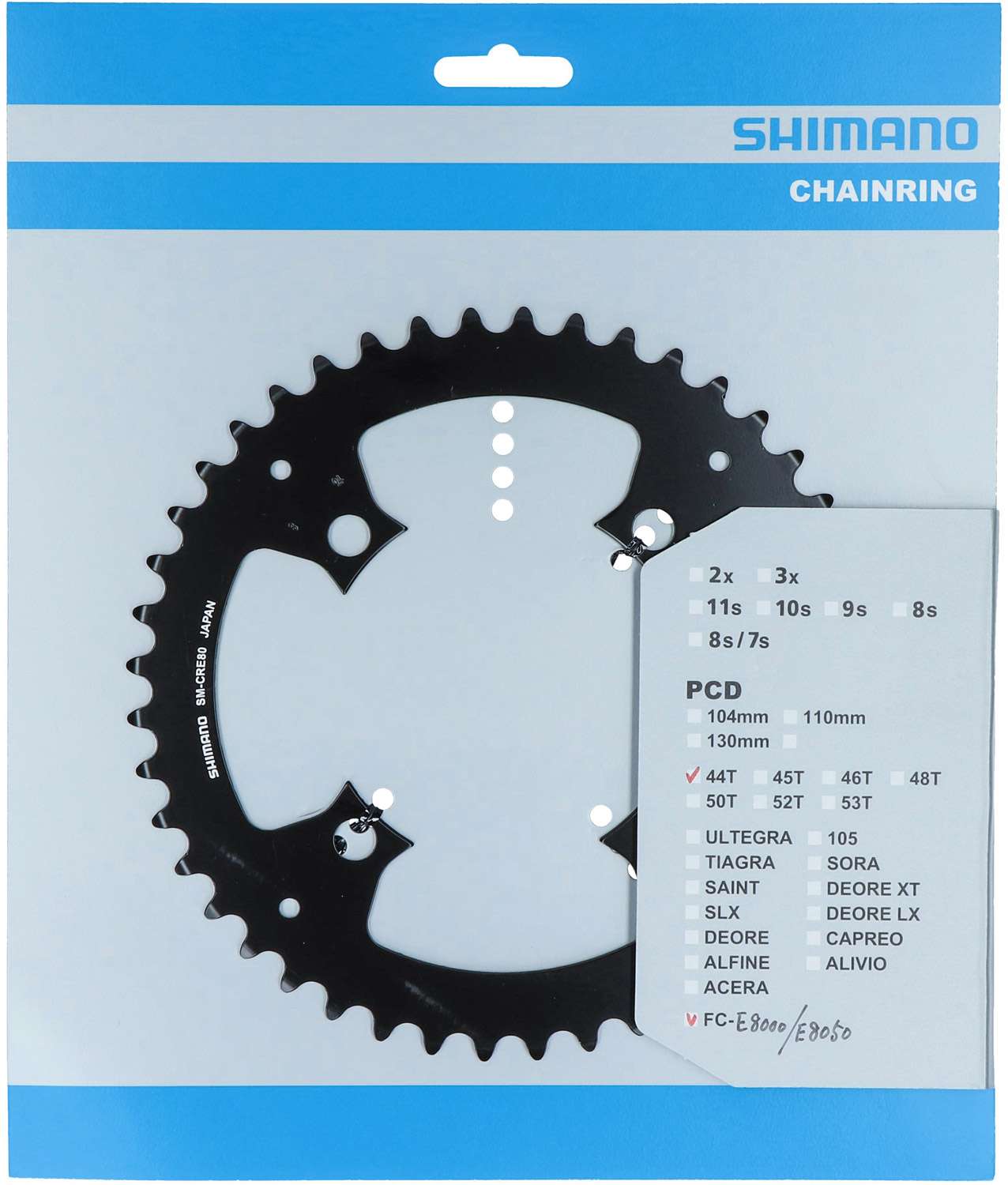 Shimano Steps SM-Cre80 Kettenblatt 44t ohne Spider