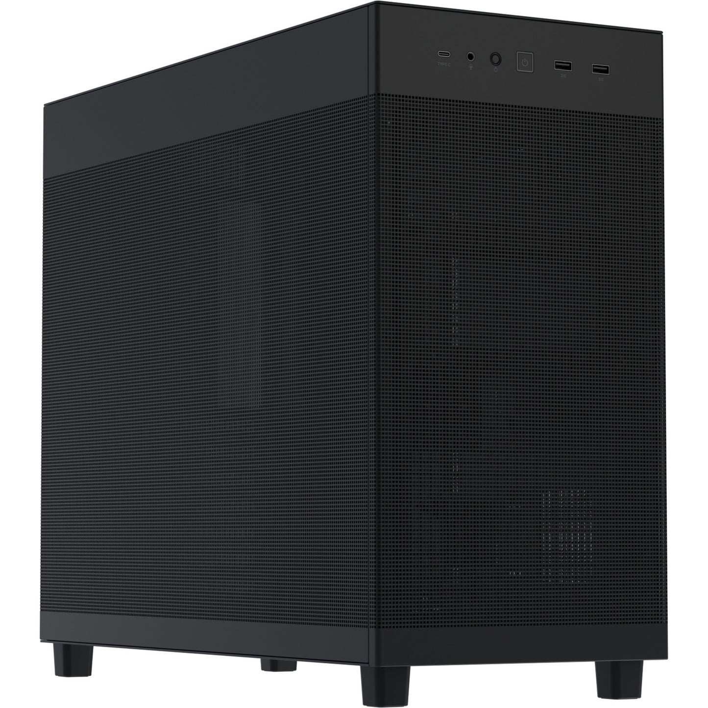 Asus Prime Ap303 - Mesh Panel Midi Tower Gehäuse (schwarz | 2x USB-A | 1x USB-C)
