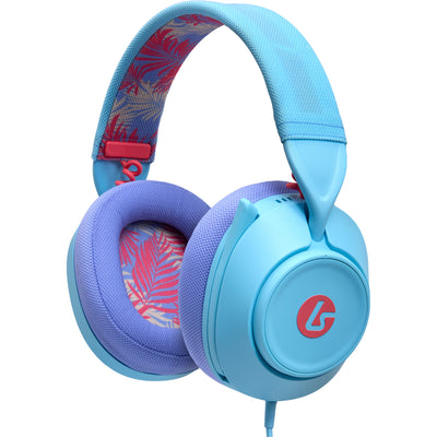 Powera Lucidsound LS10 Kabelgebundenes Gaming-Headset – Ocean Waves Over-Ear-Gaming-Headset (Hellblau Lila, Playstation 5, Playstation 4, Xbox Series X|s, Xbox One, PC, Mobil)