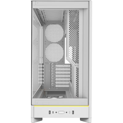 Montech HS02 Midi-Tower-Gehäuse (weiß | 2x USB-A | 1x USB-C | RGB | gehärtetes Glas)