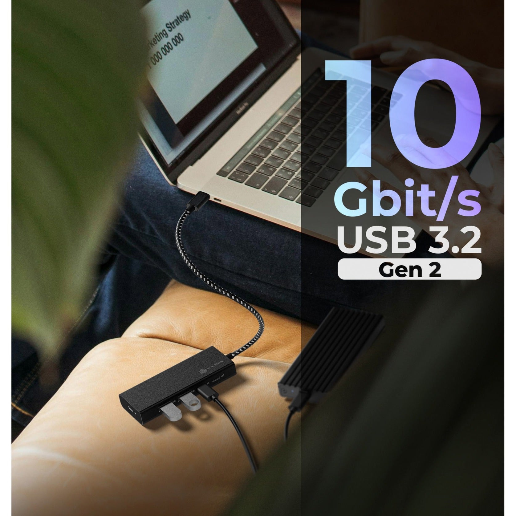 Icy Box 4-Fever Hub mit USB-C 3.2 Gen 2