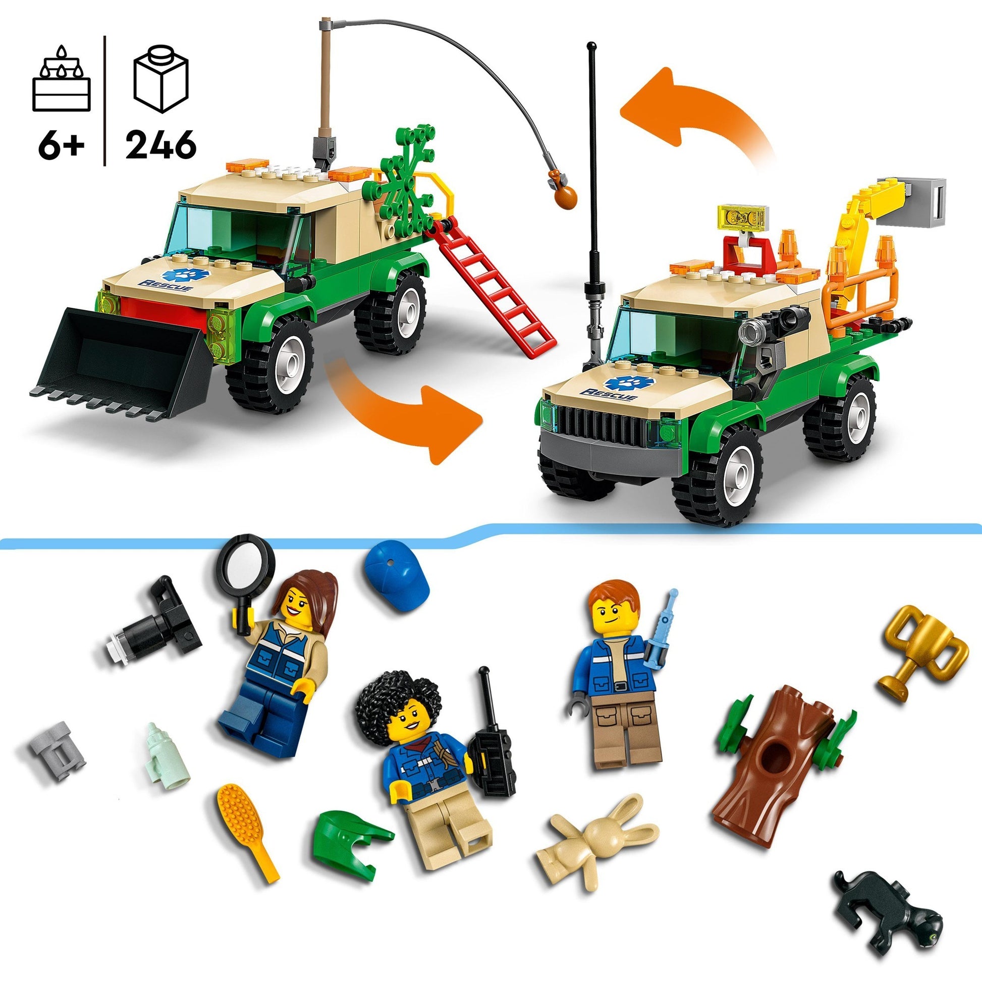 Lego City – Wildtier-Rettungsmissionen, Konstruktionsspielzeug (60353)