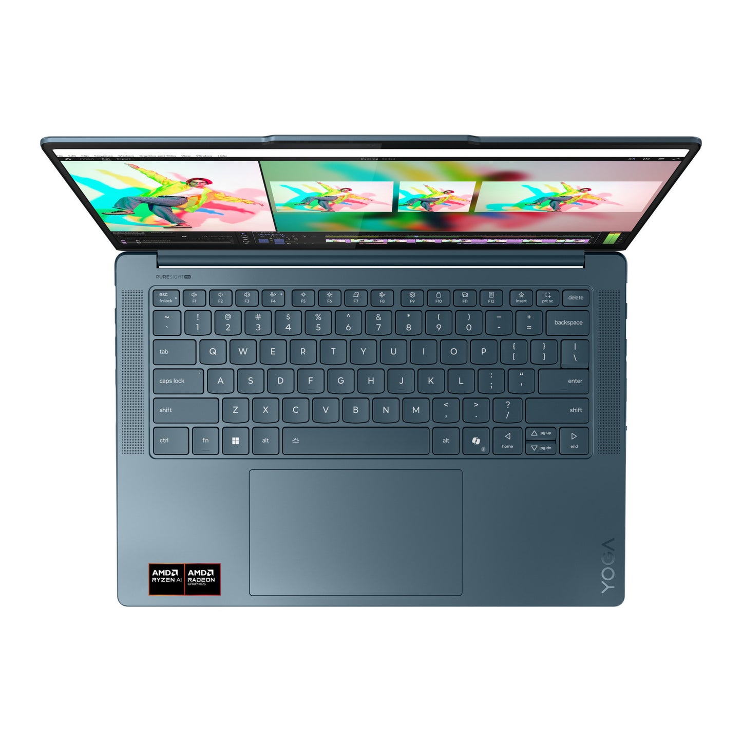 Lenovo Yoga Pro 7 14asp10 (83lx001mmh) 14,5 Copilot+ Laptop (blaugrün | Ryzen AI 9 365 | Radeon 880m Grafik | 32 GB | 1 TB SSD)