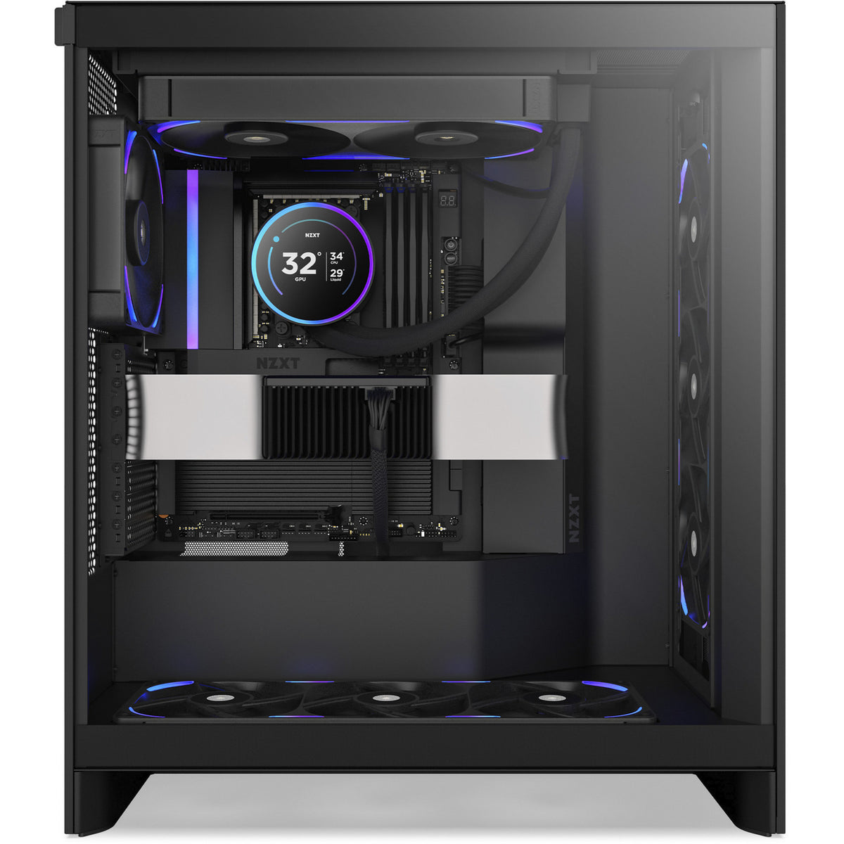 Nzxt Performance Fan F280x RGB-Gehäuselüfter (schwarz, 2 Stück, 280 x 140 x 30 mm, PWM)