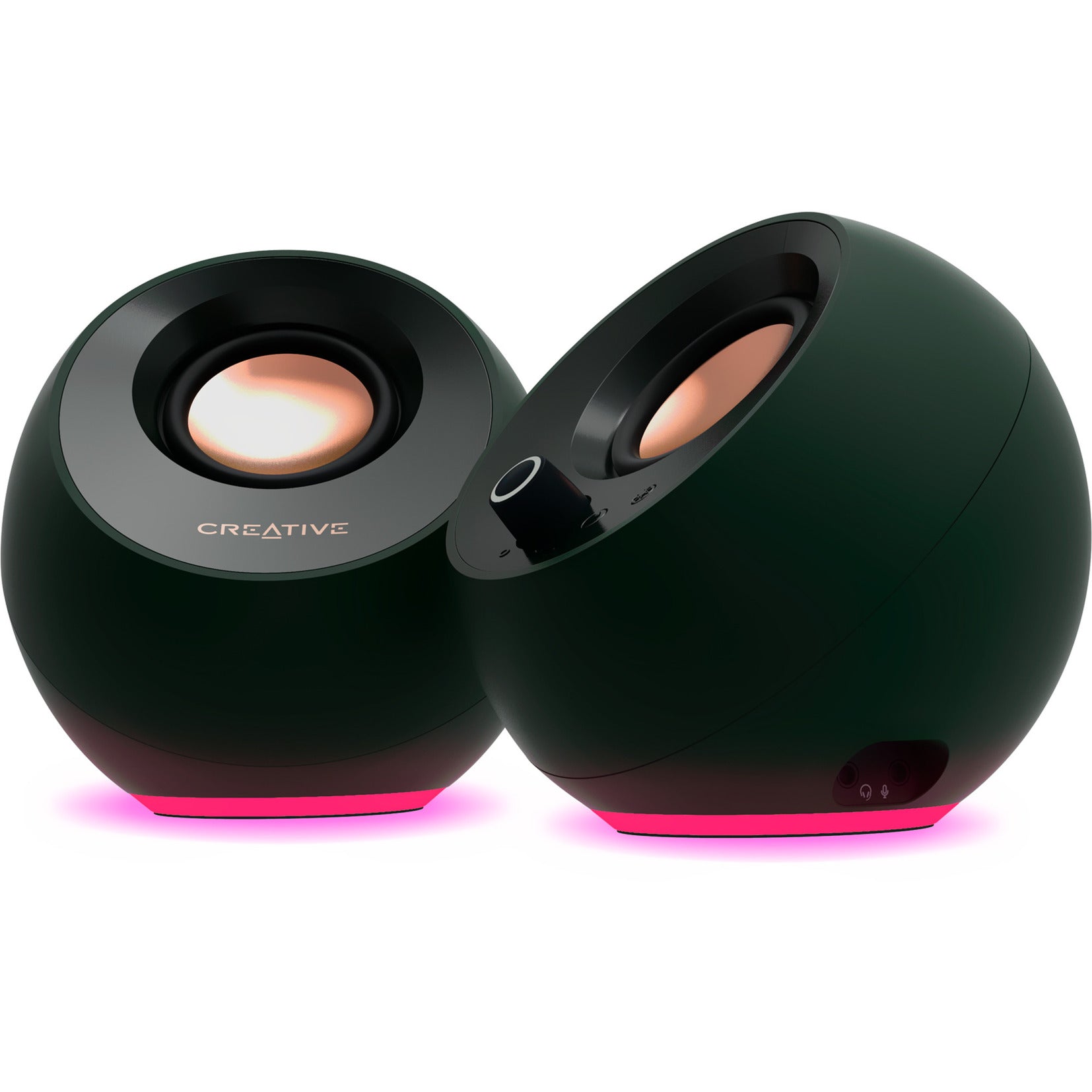 Creative Pebble Pro PC-Lautsprecher (schwarz, AUX, USB-A, USB-C, Bluetooth 5.3, RGB)