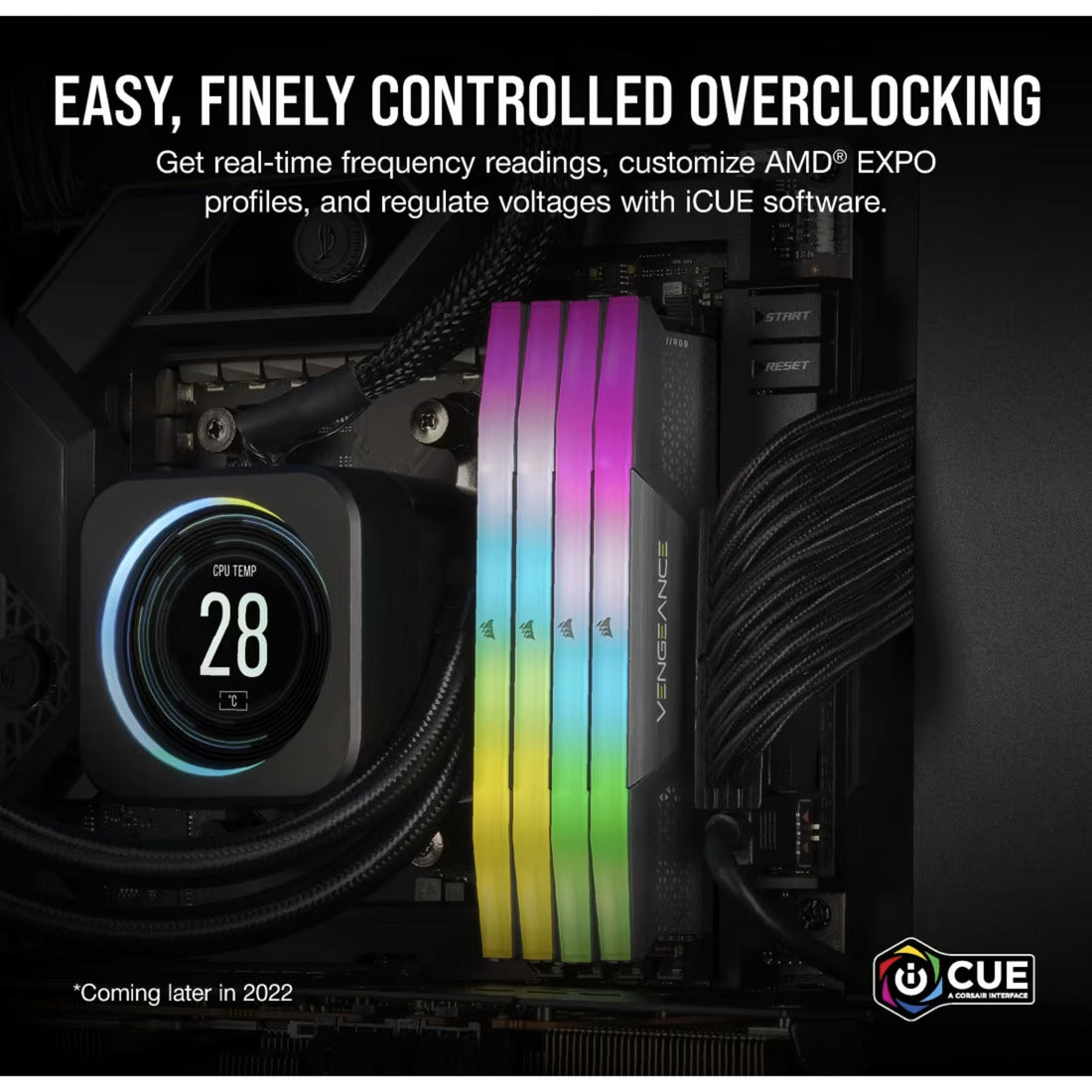Corsair Vengeance RGB 32 GB DDR5-6000 (2x 16 GB) RAM (schwarz, cmh32gx5m2d6000z38, xmp, expo)