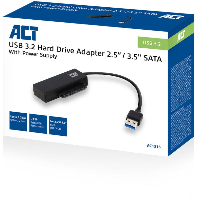 ACT -Konnektivität USB 3.2 Gen1 bis 2,5 3,5 Zoll SATA -Adapterkabel V