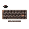 Keychron K3 Max-H3W Vollholz-Sonderedition mechanische RGB-Tastatur (Holzfarbe, US-Layout (QWERTZ), Milchpommelbraun, 75 %, RGB-LEDs, Double-Shot-PBT, Hot-Swap, 2,4 GHz | Bluetooth 5.1 | USB-C)