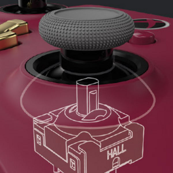 Powera Advantage Plus Kabelgebundener Controller für Xbox Series X|s – Ruby (Dunkelrot, Xbox Series X|s, Xbox One, PC)