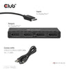 Club 3D DisplayPort Quad Monitor Hub MST 4x 4K30Hz DisplayPort Splitter (Schwarz)