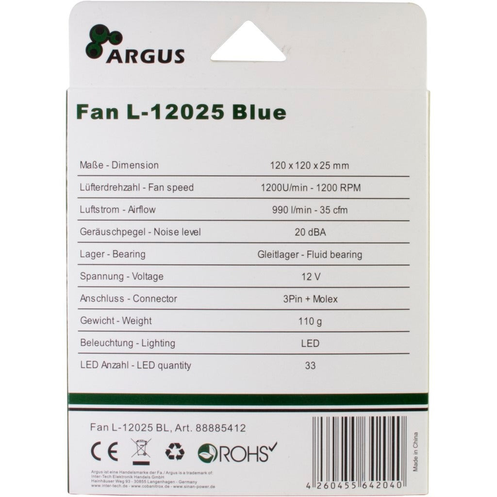 Inter-Tech L-12025 120x120x25mm