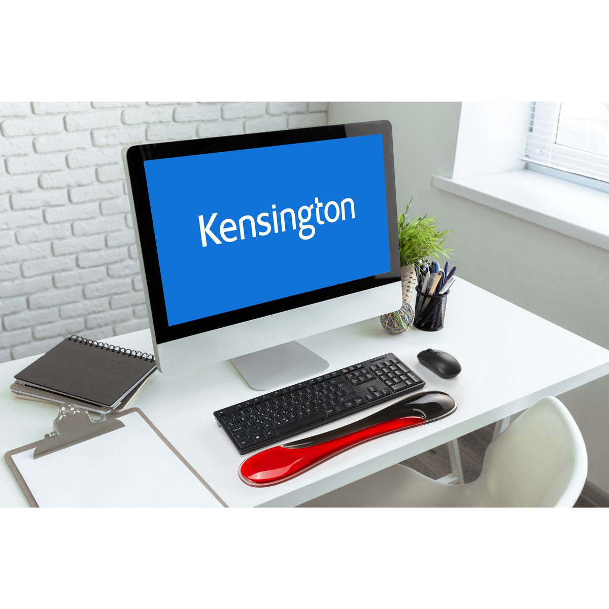 Kensington Slim Duo Gel Tastatur-Handgelenkauflage (Rot Schwarz)