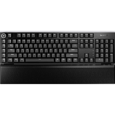 Ruhig sein! Leicht montierte, geräuschlose, taktile RGB-Gaming-Tastatur (schwarz, US-Layout (QWERTZ), geräuschlos, taktil, 100 %, Argb, PBT-Double-Shot-Tastenkappen)