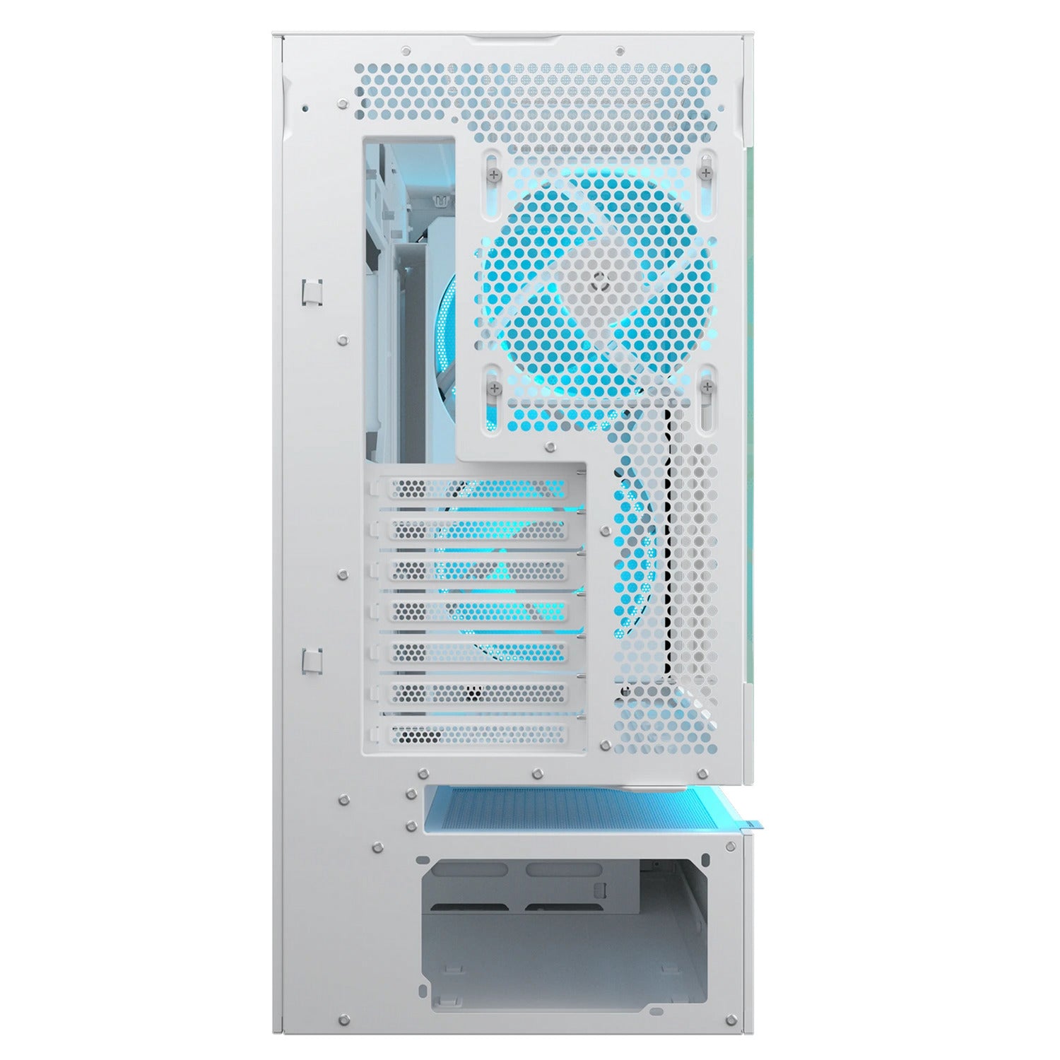 Cougar cfv235 Mesh Midi-Tower-Gehäuse (weiß | 2x USB-A | 1x USB-C | RGB | gehärtetes Glas)