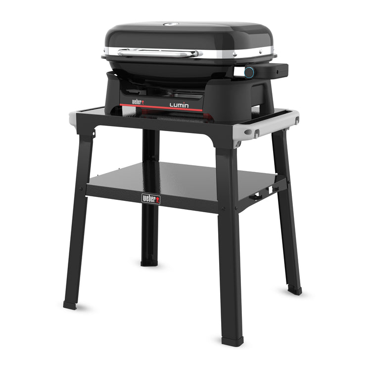 Weber Lumin Compact Outdoor-Elektrogrill mit Sockel (schwarz, 4 bis 6 Personen, Grillfläche 1561 cm²)