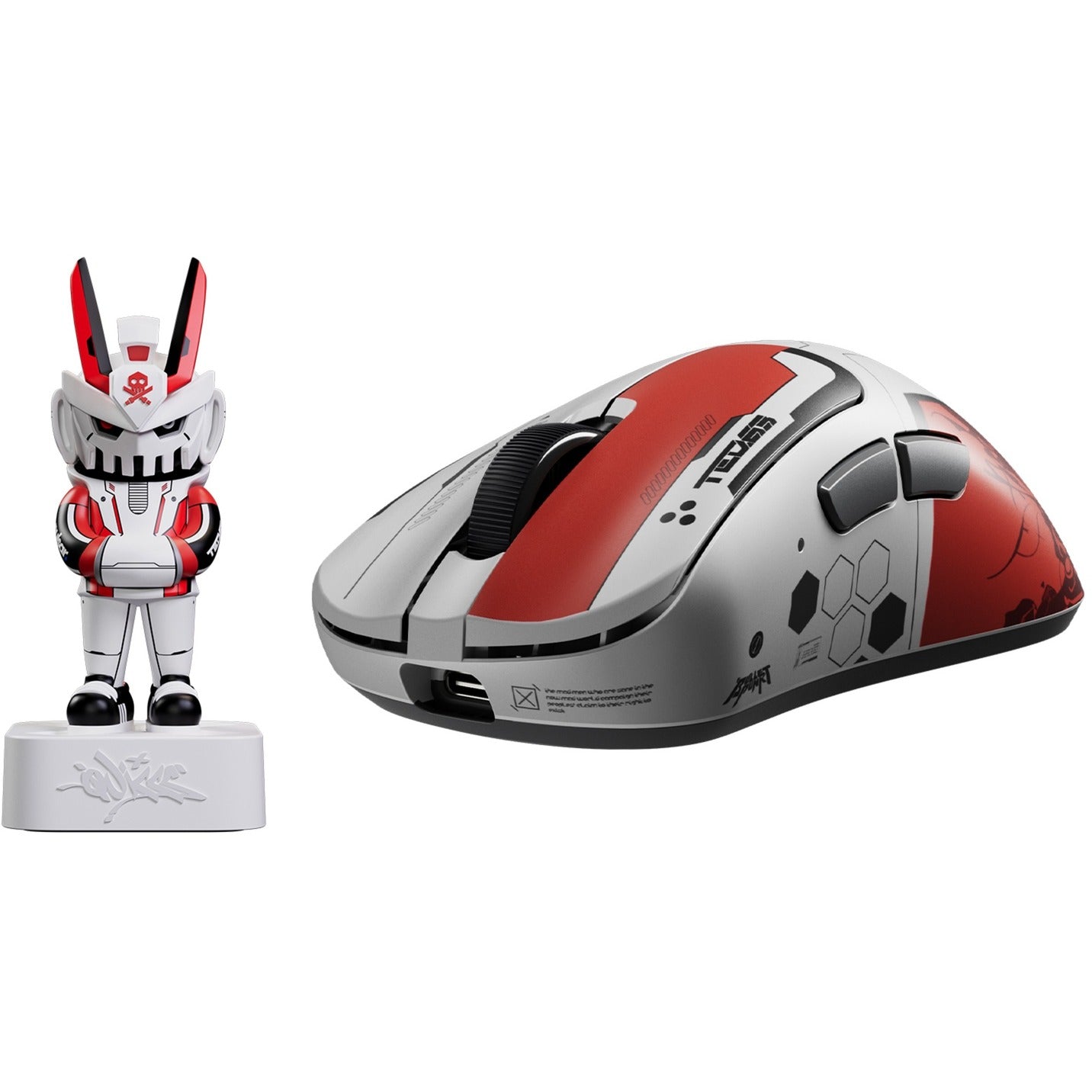 Pulsar [Quiccs Edition] xlite v4 Gaming-Maus (weiß rot, 32.000 dpi, 8000 Hz)