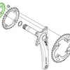 Shimano-Kette Top XT 10V 4-Arm FCM-780 Y1MM24000 24T