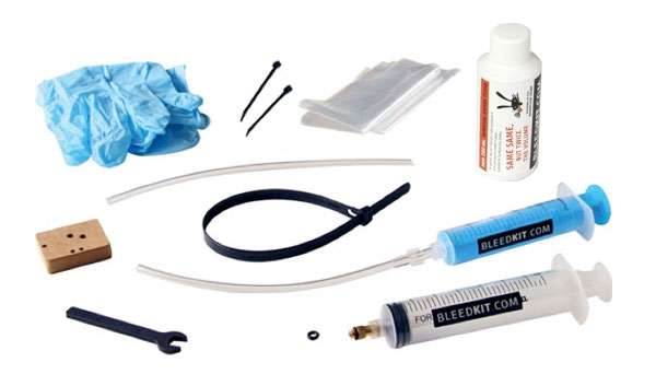 Bleedkit Entlüftungsset Premium + Bremsflüssigkeit rot für Shimano 2012+ Bremsen