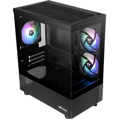 Thermaltake View 170 tg argb Mini-Tower-Gehäuse (schwarz | 2x USB-A | RGB | gehärtetes Glas)