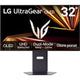 LG Ultragear 32GX850A-B 32 4K UHD Gaming Monitor (Schwarz, 2x HDMI, Display Port, 2x USB-A, 165 Hz 330 Hz)