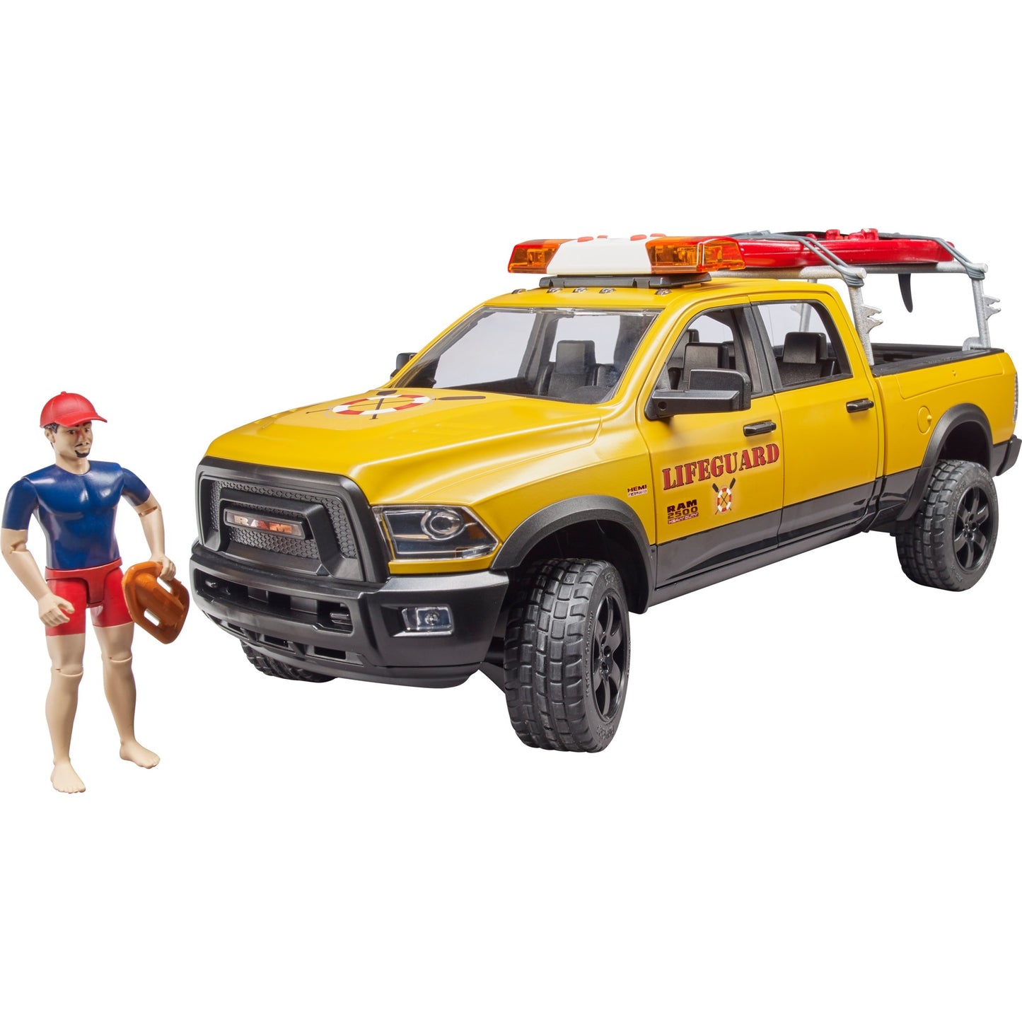 Bruder Dodge Ram 2500 Rettungsbrigadeauto mit Rettungsschwimmer