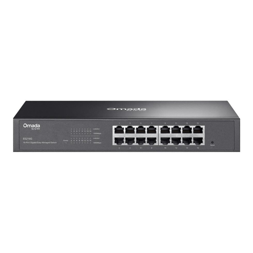Tp-Link Omada ES216G 16-Port Gigabit Easy Managed Switch (Schwarz)