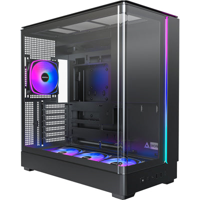 Montech King 45 Pro Midi-Tower-Gehäuse (schwarz | 2x USB-A | 1x USB-C | RGB | Fenster)
