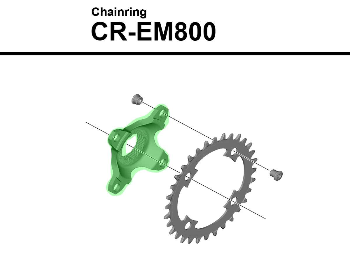 Shimano 4-Arm-Adapter für Steps CR-EM800 Kettenblatt