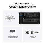 Keychron K3 Max-H3W Vollholz-Sonderedition mechanische RGB-Tastatur (Holzfarbe, US-Layout (QWERTZ), Milchpommelbraun, 75 %, RGB-LEDs, Double-Shot-PBT, Hot-Swap, 2,4 GHz | Bluetooth 5.1 | USB-C) - afbeelding 4