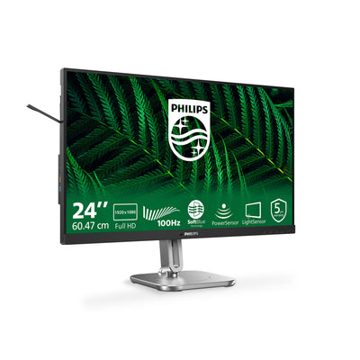Philips 24b2g5200 23,8 Monitor (Silber Schwarz, VGA, HDMI, Display Port, USB, Audio, 100 Hz)