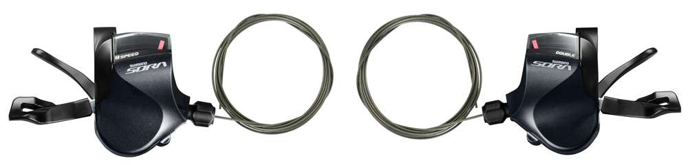Shimano Sora SL-R3000 2x9-Gang-Schalthebelset mit flachem Lenker