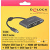 Delock USB-C-Mann> HDMI Female + USB-A + USB-C PD