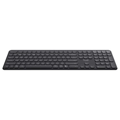 Trust Vaiya kabellose Tastatur (schwarz, US-Layout, Bluetooth 2,4 GHz)