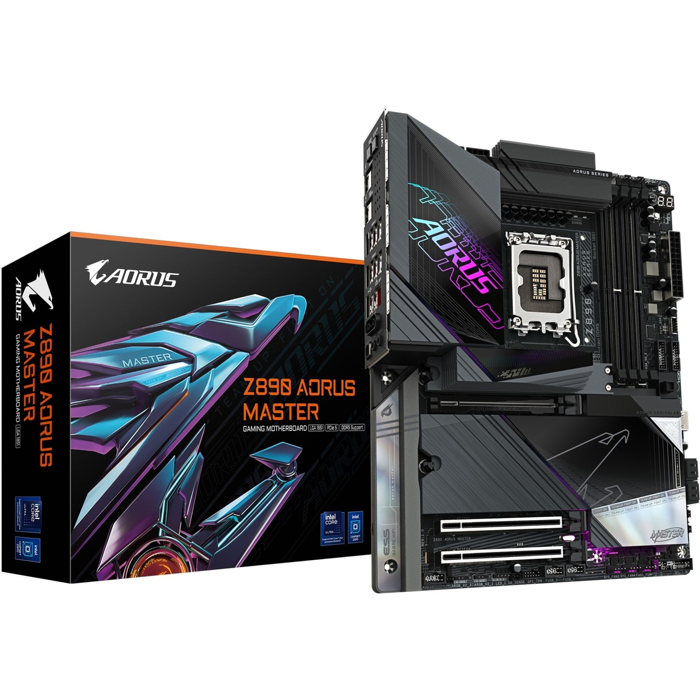 Gigabyte Z890 AORUS Master Sockel 1851 Motherboard (RAID, 10 GB-LAN, Wi-Fi 7, BT, Sound, ATX)