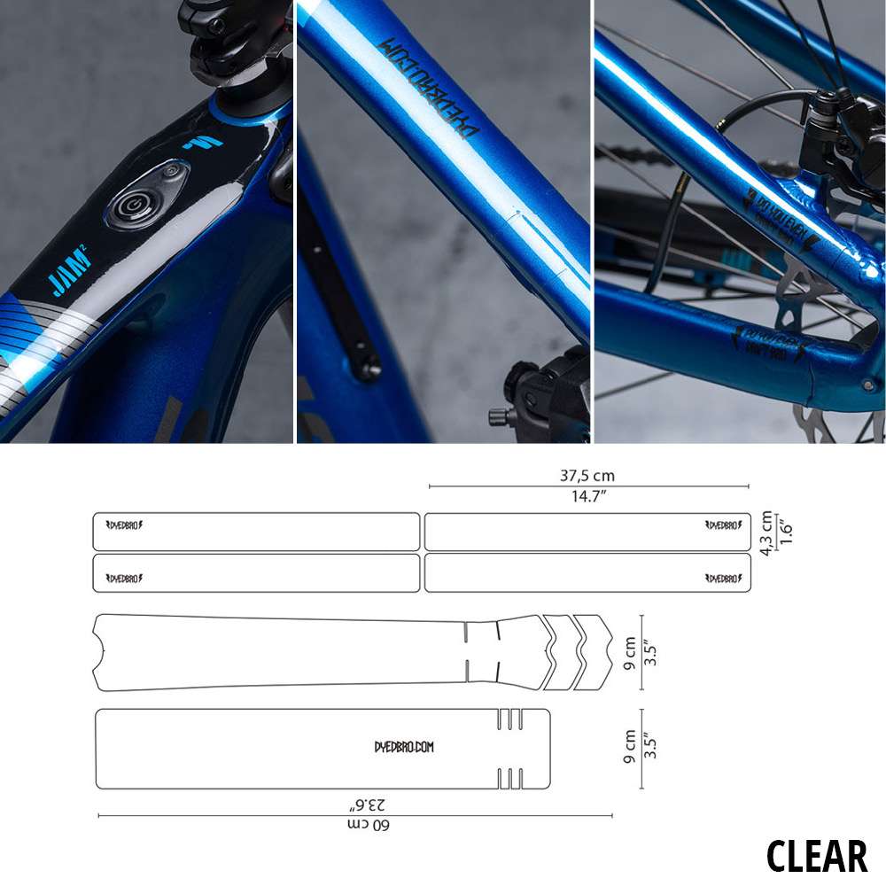 Dyedbro transparentes Rahmenschutz-Set