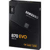 Samsung MZ-77E2T0B 870 EVO SSD, 2 TB, 2,5, SATA3, 6 Gbit / s, 3D V-NAND, 560 550 MB S., 512 MB GDR4