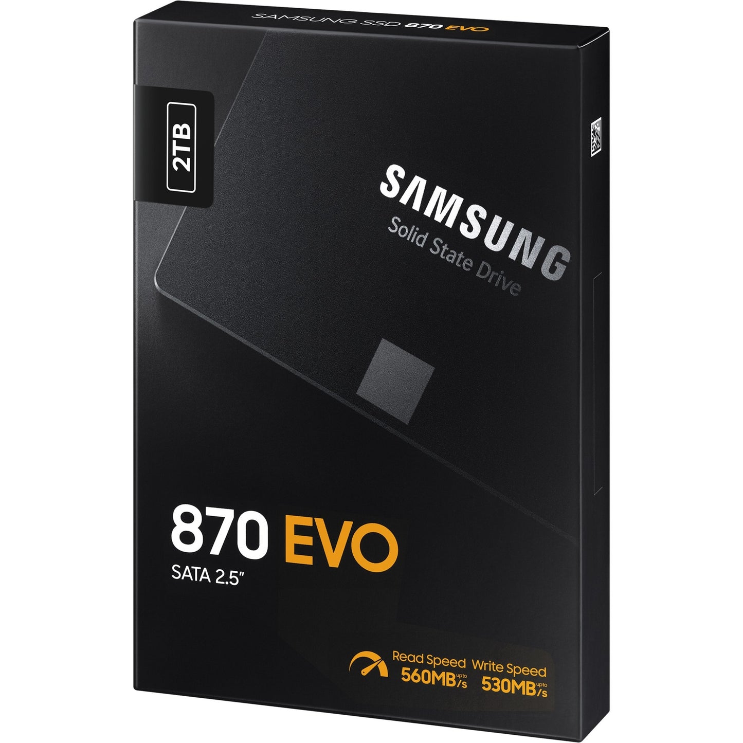 Samsung MZ-77E2T0B 870 EVO SSD, 2 TB, 2,5, SATA3, 6 Gbit / s, 3D V-NAND, 560 550 MB S., 512 MB GDR4