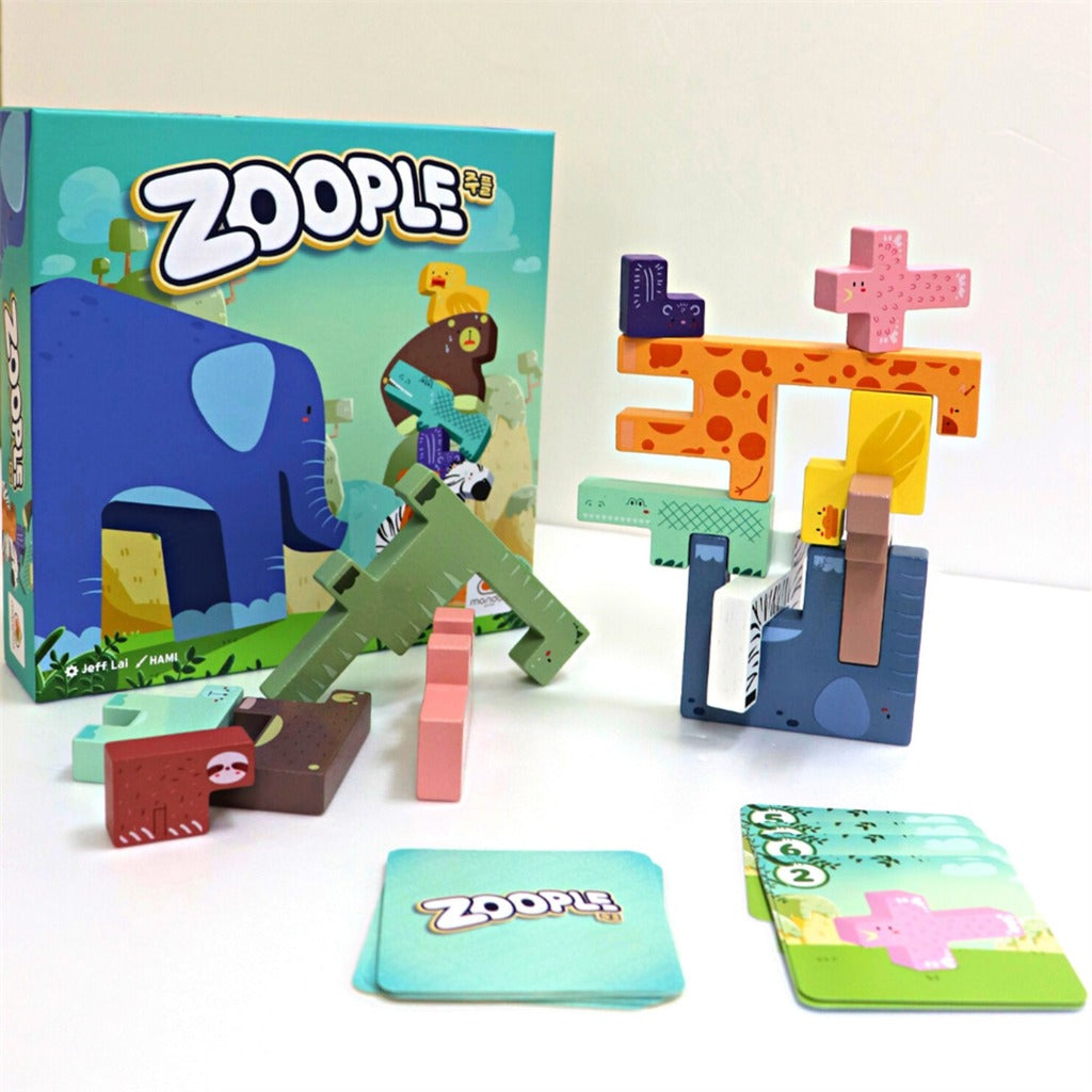 Europäisches Spielernetzwerk Zoople Brettspiel (englisch, 2 – 4 Spieler, 10 – 30 Minuten, ab 8 Jahren)