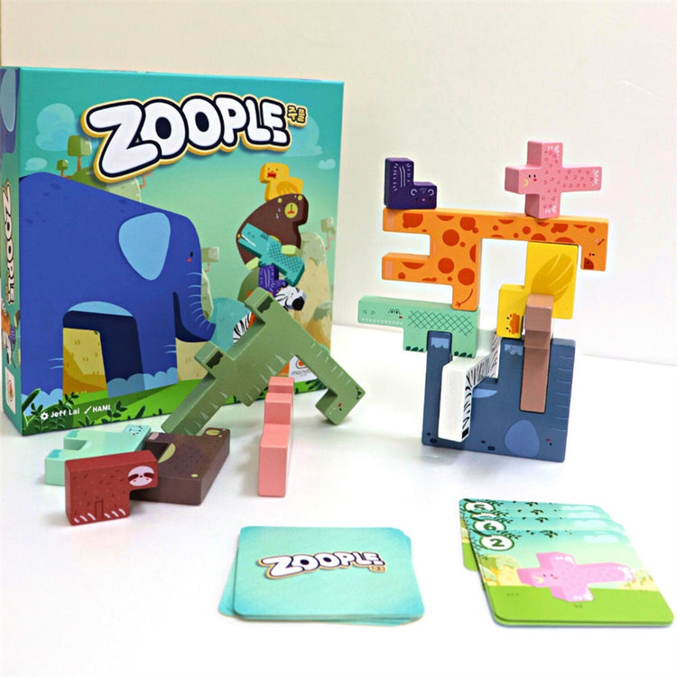 Europäisches Spielernetzwerk Zoople Brettspiel (englisch, 2 – 4 Spieler, 10 – 30 Minuten, ab 8 Jahren)
