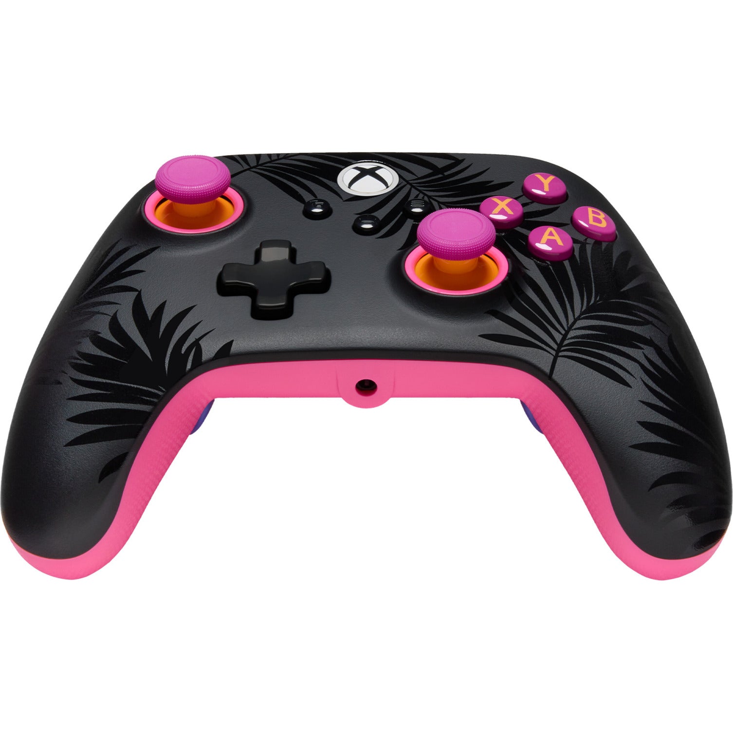 Powera Advantage Plus kabelgebundener Controller für Xbox Series X|s – Palmen im Mondlicht (Rosa, Xbox Series X|s, Xbox One, PC)