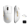 Mchose K7 ultraleichte kabellose Gaming-Maus (Weißgold, RGB, USB 2,4 GHz, 42.000 dpi)