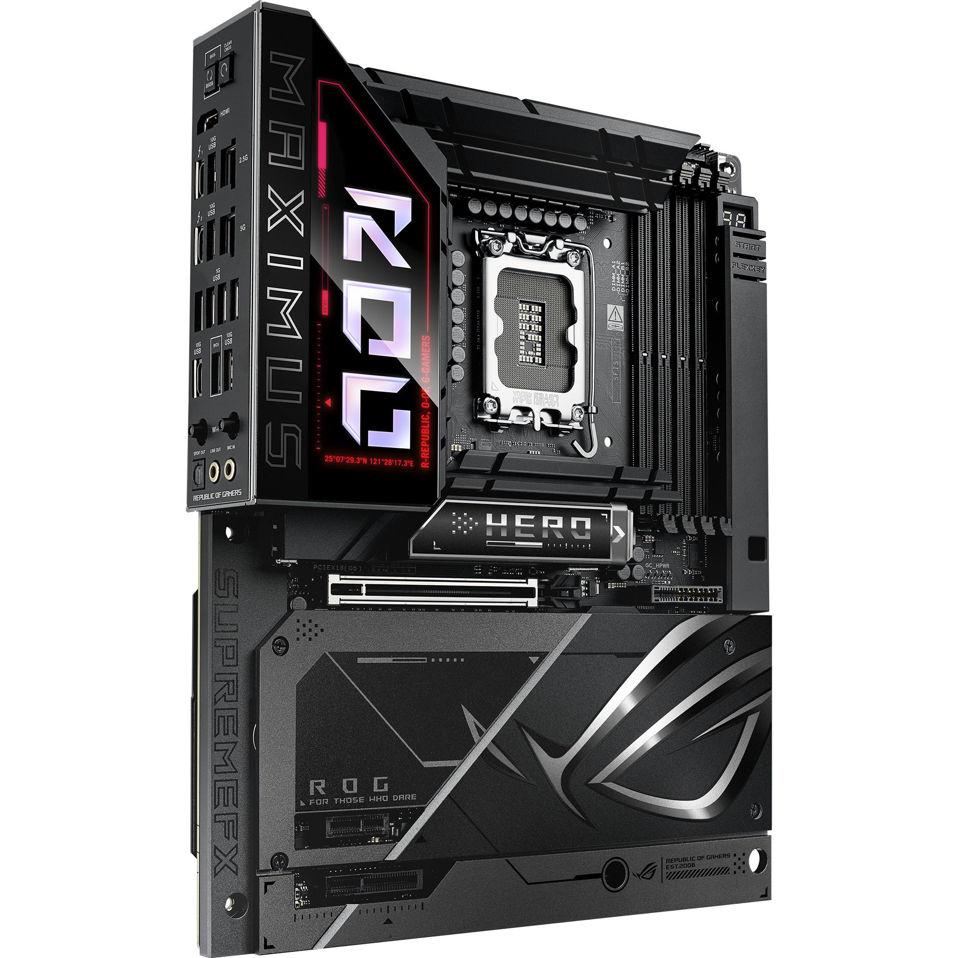 Asus Rrog Maximus Z890 Hero BTF Sockel 1851 Mainboard (schwarz, RAID, 5 GB-LAN, Wi-Fi 7, BT, Sound, ATX)