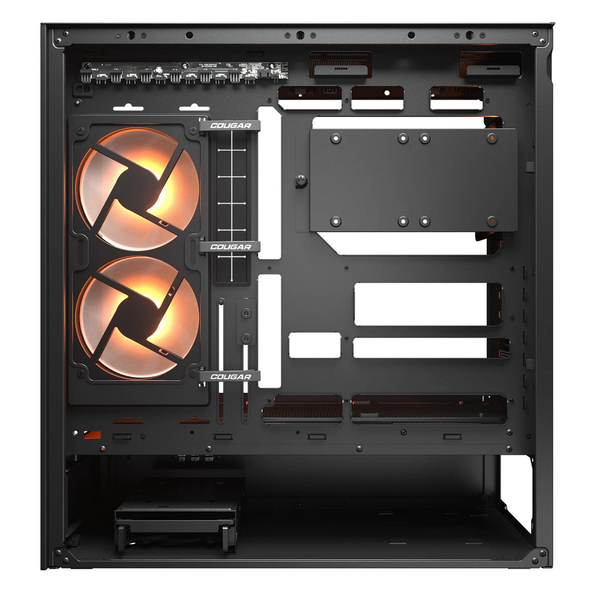 Cougar cfv235 Midi-Tower-Gehäuse (schwarz | 2x USB-A | 1x USB-C | RGB | gehärtetes Glas)