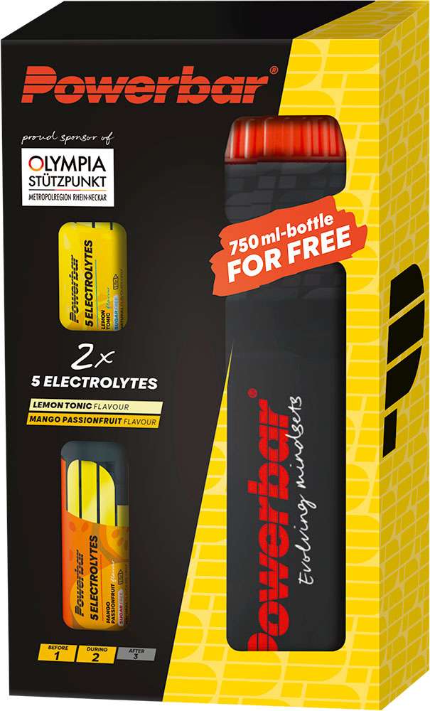 Powerbar 5 Elektrolyte Multiflavor + Trinkflasche 750ml
