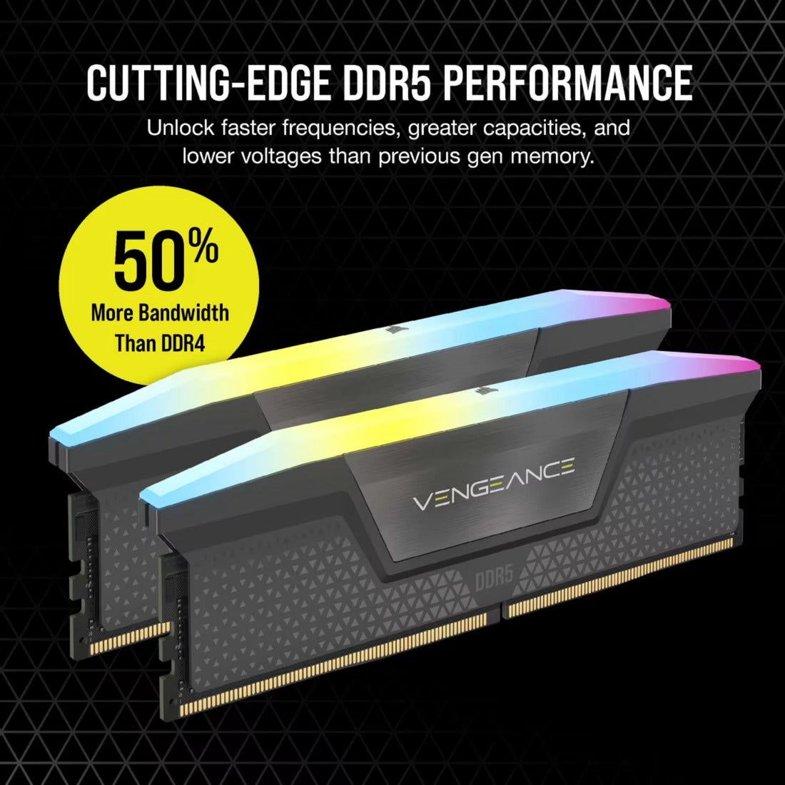 Corsair Vengeance RGB 32 GB DDR5-6000 (2x 16 GB) RAM (schwarz, cmh32gx5m2d6000z38, xmp, expo)