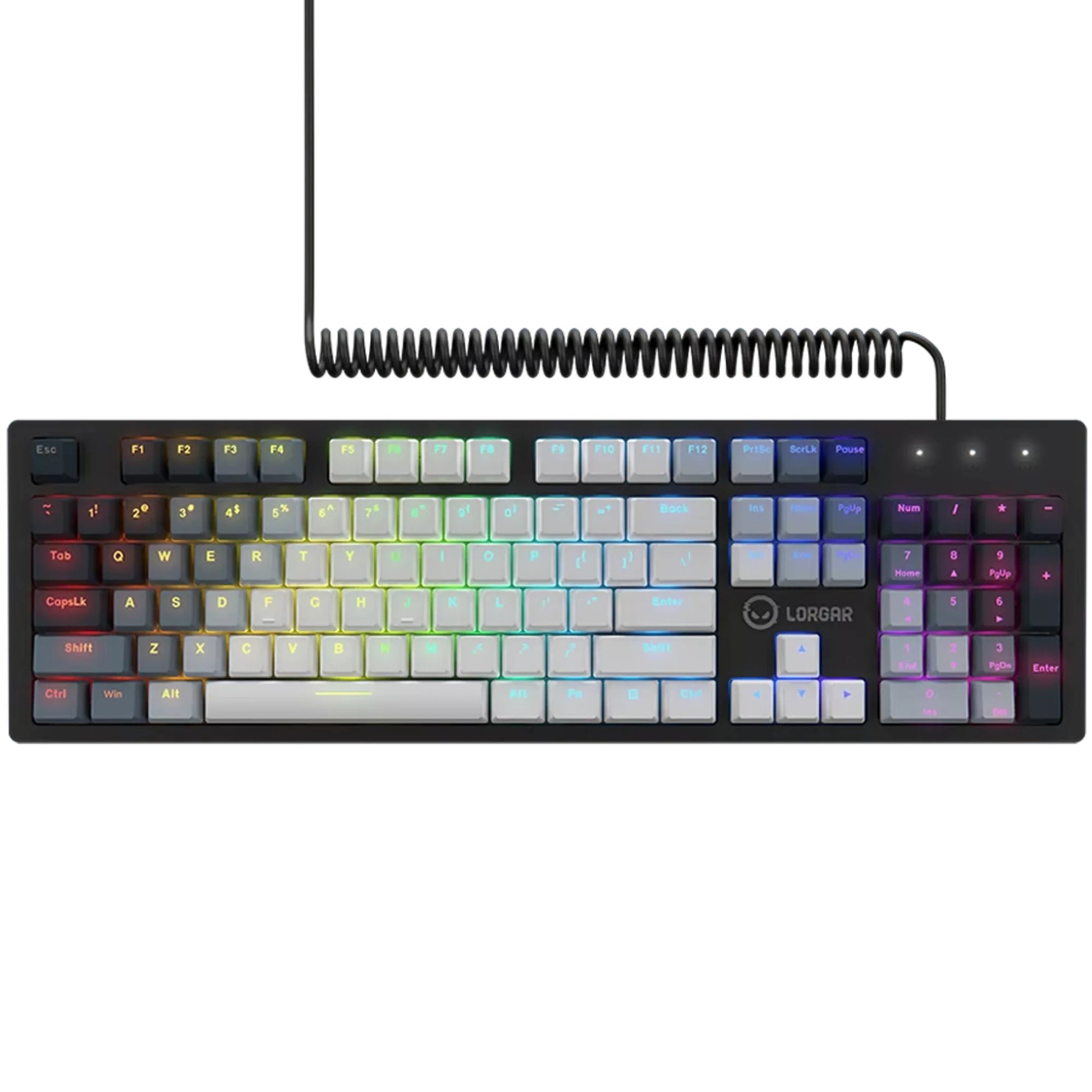 Lorgar Azar 514, Gaming-Tastatur (weiß, US-Layout, Logar Dream, RGB)