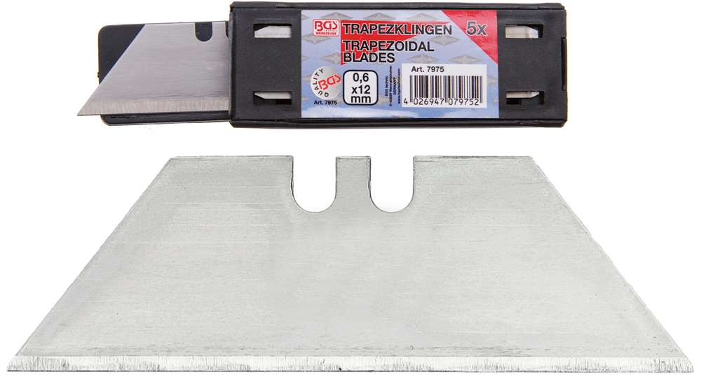 BGS Technic Trapezklingen-Set 0,6x12mm 5-teilig
